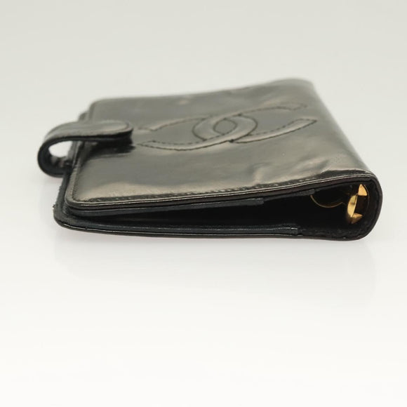 CHANEL Agenda Day Planner Cover Enamel Black CC Auth bs27152