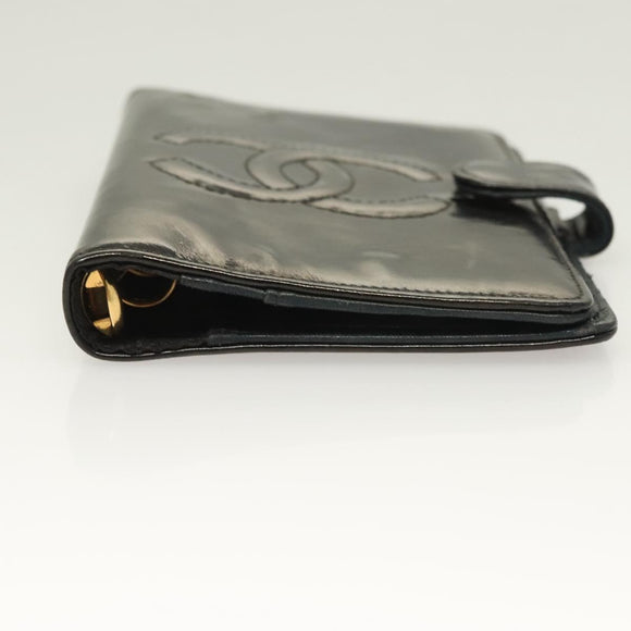 CHANEL Agenda Day Planner Cover Enamel Black CC Auth bs27152
