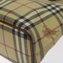 BURBERRY Nova Check Tote Bag PVC Beige Gold Auth bs27157-9