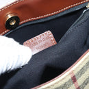 BURBERRY Nova Check Tote Bag PVC Beige Gold Auth bs27157-12