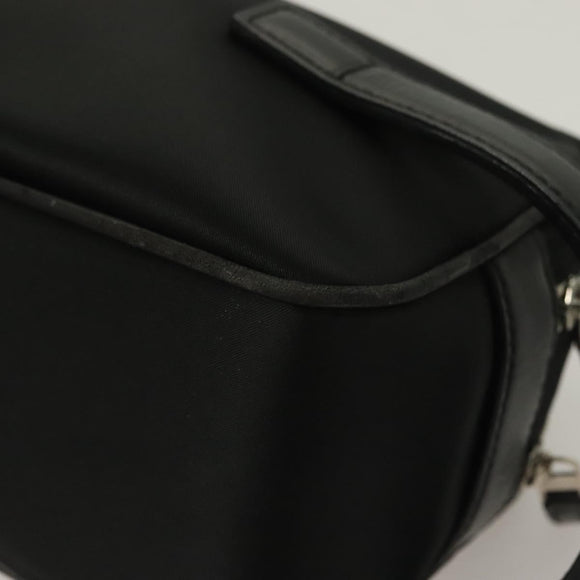 BURBERRY Clutch Bag Nylon Black Silver Auth bs27160