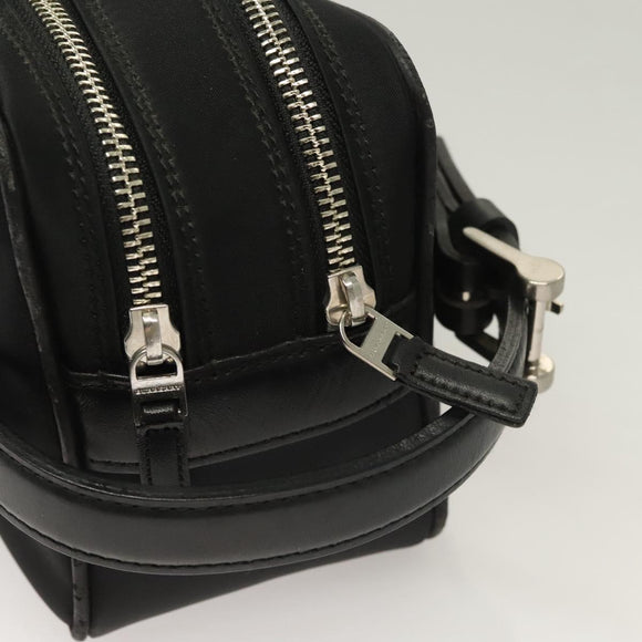 BURBERRY Clutch Bag Nylon Black Silver Auth bs27160