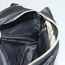 BURBERRY Clutch Bag Nylon Black Silver Auth bs27160-18