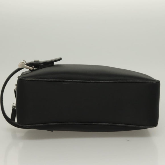 BURBERRY Clutch Bag Nylon Black Silver Auth bs27160