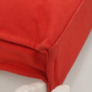 BURBERRY Blue Label Tote Bag Canvas Red Silver Auth bs27161-9