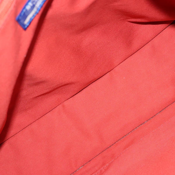 BURBERRY Blue Label Tote Bag Canvas Red Silver Auth bs27161