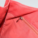 BURBERRY Blue Label Tote Bag Canvas Red Silver Auth bs27161-19