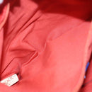 BURBERRY Blue Label Tote Bag Canvas Red Silver Auth bs27161-20