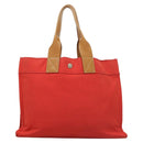 BURBERRY Blue Label Tote Bag Canvas Red Silver Auth bs27161-2