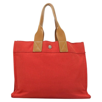 BURBERRY Blue Label Tote Bag Canvas Red Silver Auth bs27161 - 0