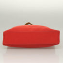 BURBERRY Blue Label Tote Bag Canvas Red Silver Auth bs27161-5