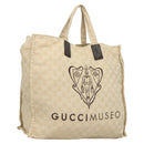 GUCCI GG Canvas Museum Hand Bag Beige 283411 Auth bs27162-1