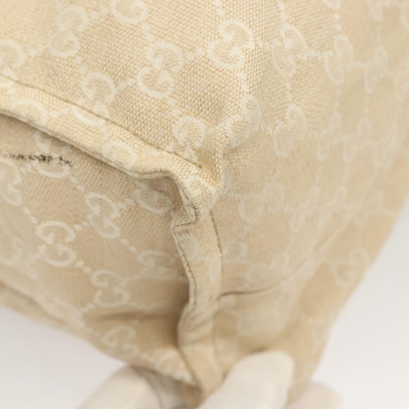 GUCCI GG Canvas Museum Hand Bag Beige 283411 Auth bs27162
