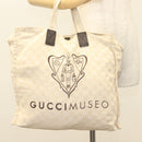 GUCCI GG Canvas Museum Hand Bag Beige 283411 Auth bs27162-20