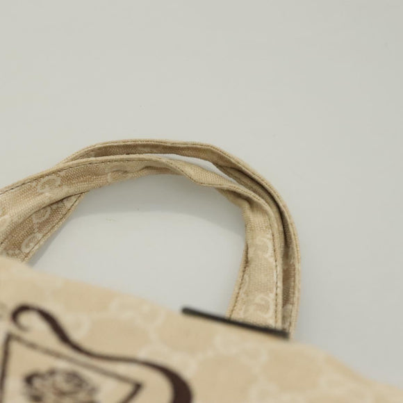 GUCCI GG Canvas Museum Hand Bag Beige 283411 Auth bs27162