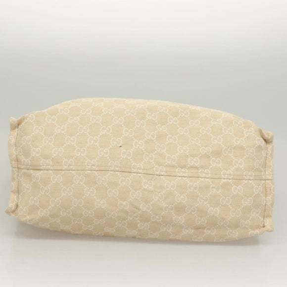 GUCCI GG Canvas Museum Hand Bag Beige 283411 Auth bs27162