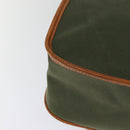 Burberrys Shoulder Bag Canvas Khaki Gold Auth bs27167-12