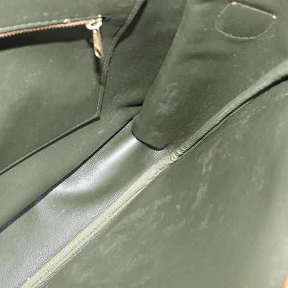 Burberrys Shoulder Bag Canvas Khaki Gold Auth bs27167