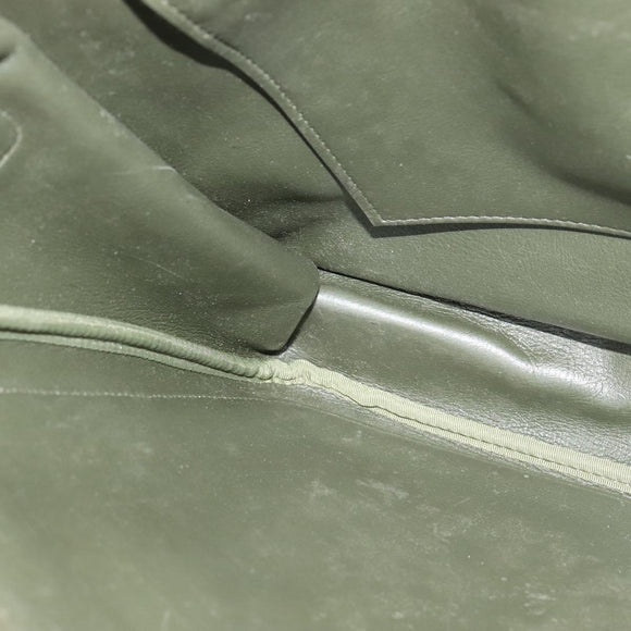 Burberrys Shoulder Bag Canvas Khaki Gold Auth bs27167