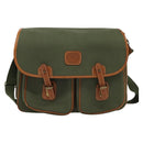 Burberrys Shoulder Bag Canvas Khaki Gold Auth bs27167-2