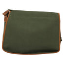 Burberrys Shoulder Bag Canvas Khaki Gold Auth bs27167-3