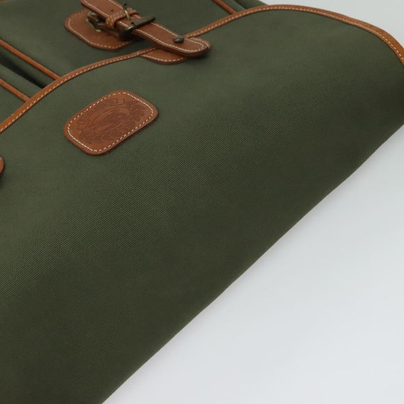 Burberrys Shoulder Bag Canvas Khaki Gold Auth bs27167