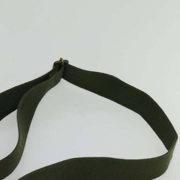 Burberrys Shoulder Bag Canvas Khaki Gold Auth bs27167