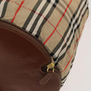 Burberrys Nova Check Shoulder Bag Nylon Beige Gold Auth bs27168-9