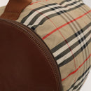 Burberrys Nova Check Shoulder Bag Nylon Beige Gold Auth bs27168-15