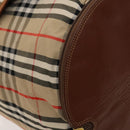 Burberrys Nova Check Shoulder Bag Nylon Beige Gold Auth bs27168-16