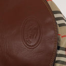 Burberrys Nova Check Shoulder Bag Nylon Beige Gold Auth bs27168-17