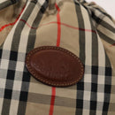 Burberrys Nova Check Shoulder Bag Nylon Beige Gold Auth bs27168-10