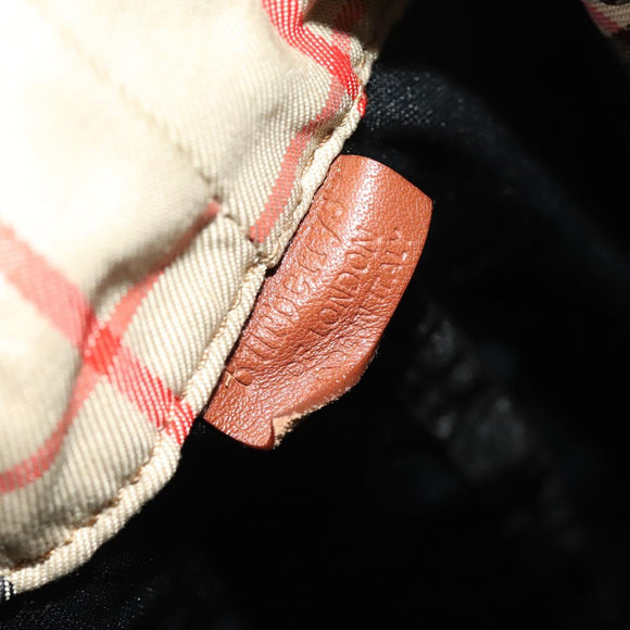 Burberrys Nova Check Shoulder Bag Nylon Beige Gold Auth bs27168