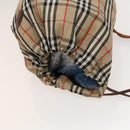 Burberrys Nova Check Shoulder Bag Nylon Beige Gold Auth bs27168-6