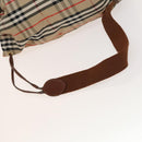 Burberrys Nova Check Shoulder Bag Nylon Beige Gold Auth bs27168-7