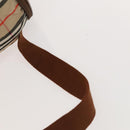 Burberrys Nova Check Shoulder Bag Nylon Beige Gold Auth bs27168-8