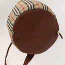 Burberrys Nova Check Shoulder Bag Nylon Beige Gold Auth bs27168-5