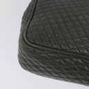 BALLY Shoulder Bag Leather Gray Gold Auth bs27172-15