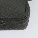 BALLY Shoulder Bag Leather Gray Gold Auth bs27172-16