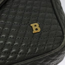 BALLY Shoulder Bag Leather Gray Gold Auth bs27172-17