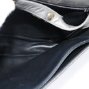 BALLY Shoulder Bag Leather Gray Gold Auth bs27172-20