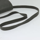 BALLY Shoulder Bag Leather Gray Gold Auth bs27172-7