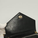 CHANEL Chain Shoulder Bag Enamel Black Gold CC Auth bs27175-14