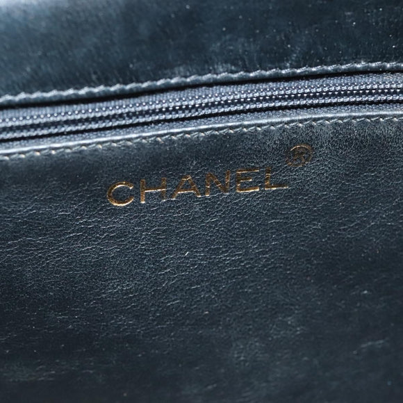 CHANEL Kettingschoudertas Lak Zwart Goud CC Authentic bs27175