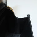 CHANEL Chain Shoulder Bag Enamel Black Gold CC Auth bs27175-18