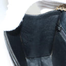 CHANEL Chain Shoulder Bag Enamel Black Gold CC Auth bs27175-19