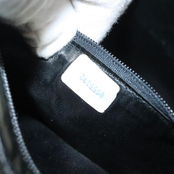 CHANEL Chain Shoulder Bag Enamel Black Gold CC Auth bs27175