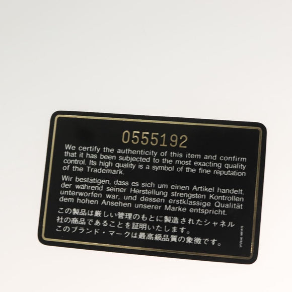 CHANEL Chain Shoulder Bag Enamel Black Gold CC Auth bs27175