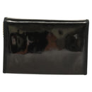 CHANEL Chain Shoulder Bag Enamel Black Gold CC Auth bs27175-3