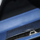 FENDI Peek A Boo Essentially Iconic Bag Leather 2way Gray Silver Auth bs27179-10